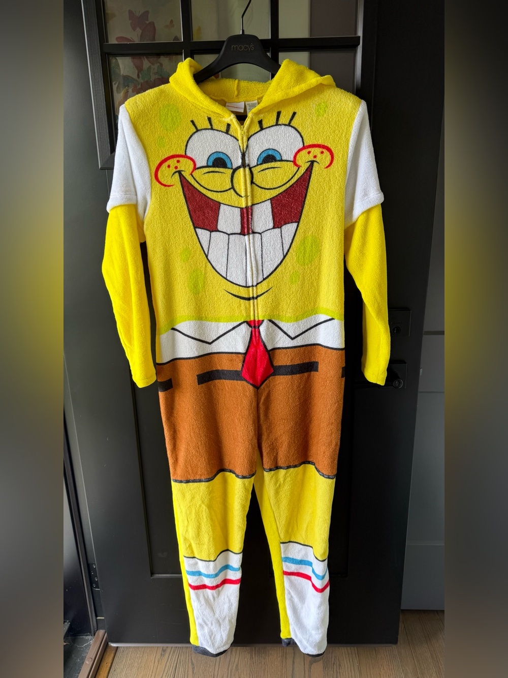 VINTAGE/Nickelodeon SpongeBob Yellow & Brown Fleece MEN’S One-Piece